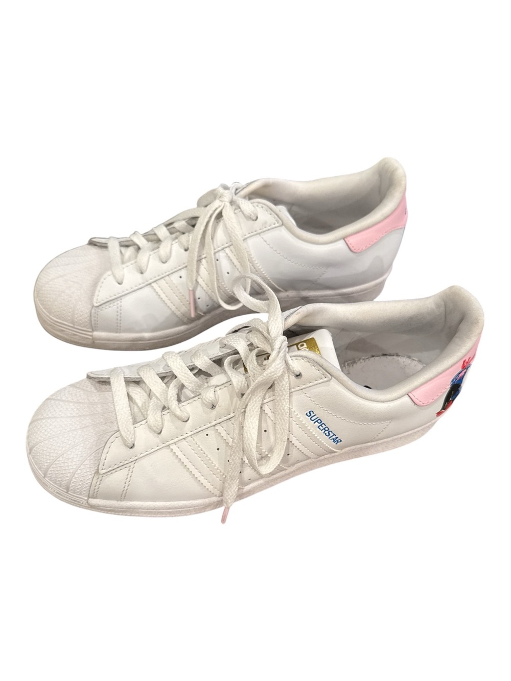 Adidas Superstar Egle Zvirblyte White Pink Art Sneakers NWOB Size 9 - Picture 4 of 14